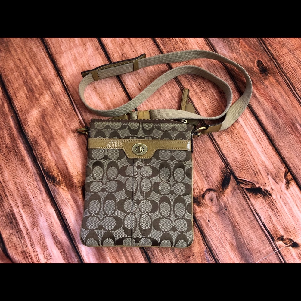 Coach small purse with purple interior